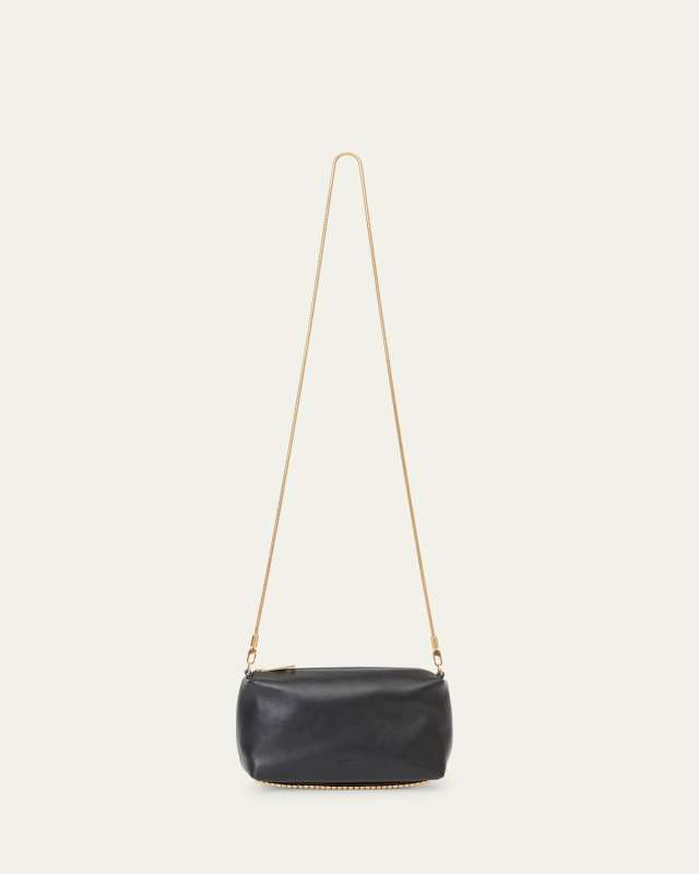 Rola Zip Leather Camera Crossbody Bag